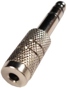 Perėjimas 6.3-3.5 (1K-1L) /metalinis/ | sujungimas-adapteris 6.3mm kištukas - 3.5mm lizdas
