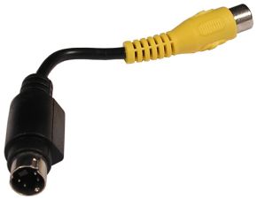 Perėjimas-adapteris mini DIN-4 4p - RCA lizdas | S-video -> Video