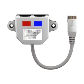 Perėjimas - adapteris CAT 5e RJ45 kištukas 8P8C - 2x lizdai 8P8C 0.15m