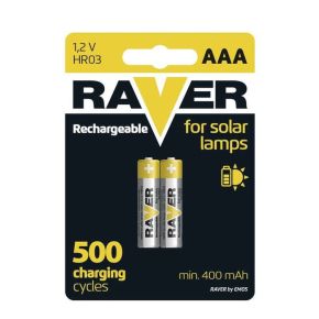 Įkraunami elementai Raver HR03 400 mAh (AAA)