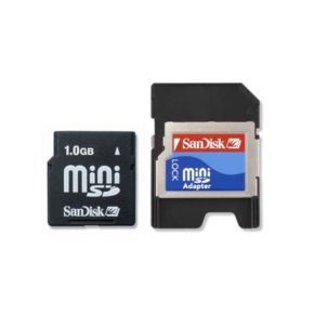 Atminties kortelė SanDisk miniSD 1GB Ultra II + SD adapteris