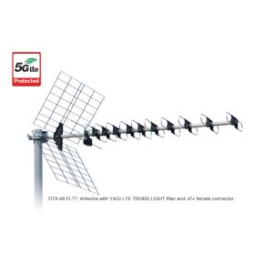 Lauko TV antena TV Iskra DTX-48 FLT7 Silver LTE Yagi