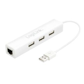 Adapteris USB 2.0 prievadų šakotuvas su eterneto adapteriu