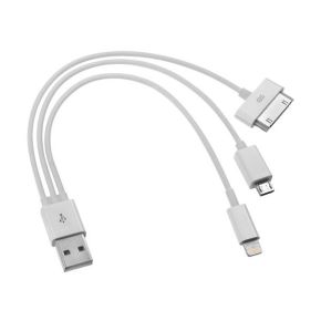 Adapteris laidas USB - iPad+microUSB+Apple iPhone Lightning