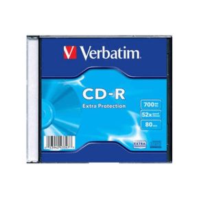 Diskai Verbatim CD-R 80/700MB 52X EXTRA PROTECTION slim box - 43347