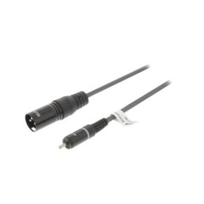 Laidas kabelis HQ Power XLR kištukas - RCA kištukas 2m