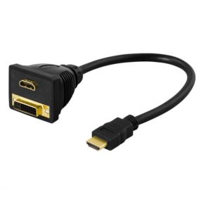 Adapteris daliklis HDMI kištukas - DVI-D lizdas ir HDMI lizdas