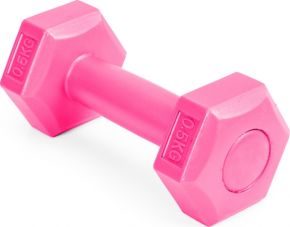 Fitneso hantelių rinkinys ModernHOME, rožinis, 2 x 0.5 kg