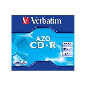 Diskai Verbatim CD-R 80/700MB 52X AZO CRYSTAL jewel box - 43327 