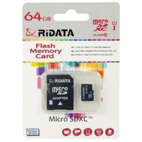 Atminties kortelė Ridata micro SDHC 64GB class10 U1                                                 