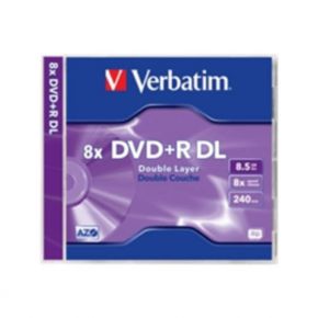 Diskai Verbatim DVD+R DOUBLE LAYER 8.5GB 8X AZO MATT SILVER jewel box - 43541 