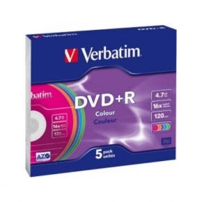 Diskai Verbatim DVD+R Colour 5pack - 435563